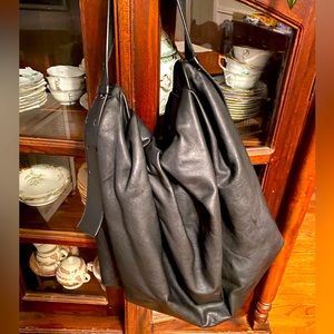 COS slouchy leather bag